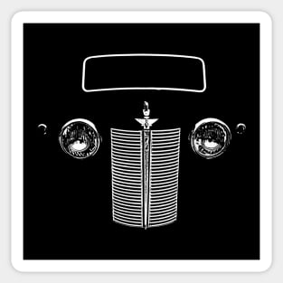 Austin Ten 1940s British classic car minimal grille white Sticker